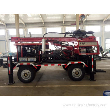 200m 250m Hydraulic Trailer Water Well Drilling Rig